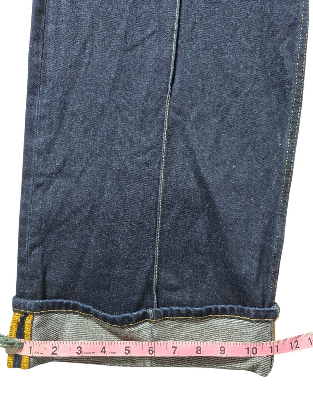 Boden Turn-Up Jeans High Rise Wide Leg Indigo Rinse Dark Wash - Picture 15 of 16